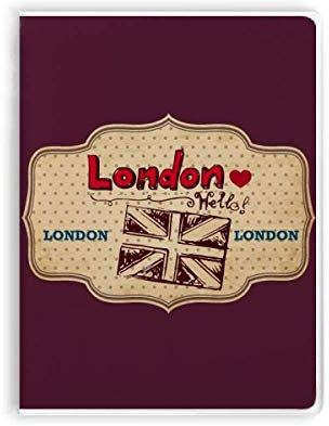 UK London Union Jack Stempel Notizbuch mit Gummieinband, Tagebuch, weicher Einband
