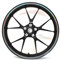 Felgenrandaufkleber Felgenrand Stripes Breite 7mm Chrom Hologramm mit Montagetool 16 17 18 19 Zoll für Auto Motorrad Felgen Aufkleber (Hologramm Schwarz)