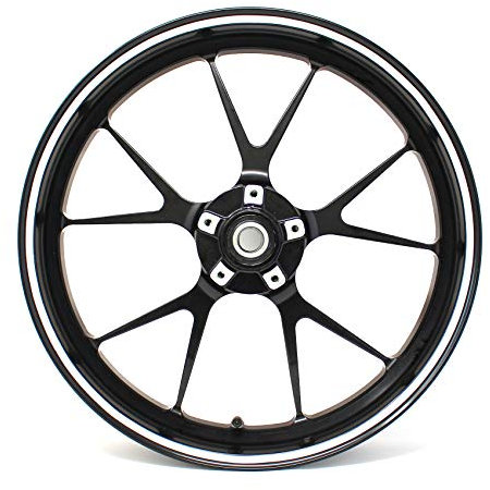 Felgenrandaufkleber Felgenrand Stripes Breite 7mm Matt Glanz Carbon mit Montagetool 16 17 18 19 Zoll Zubehör für Auto Motorrad Felgen Aufkleber (Weiß Glanz)