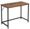 VASAGLE Computer Desk, Office Desk, 100 x 50 x 76 cm, for Study, Bedroom, Living Room, Hazelnut Brown and Ink Black LWD041B03