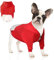 meioro Hunde Kapuzenpullis Warm Hundebekleidung Reißverschluss Hundekleidung Nette Haustier Hoodies (S, Rot)