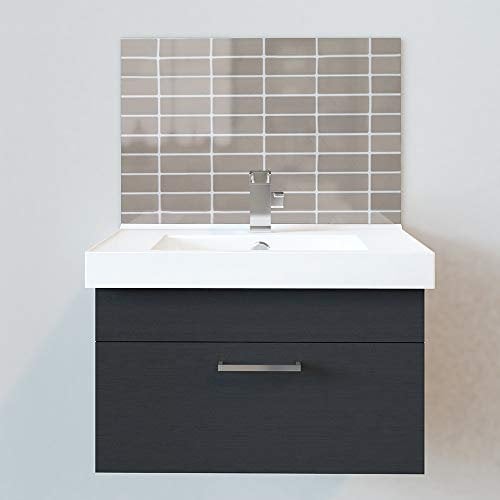 Bathroom Splashbacks - Sink Splashbacks - by Premier Range - Mirror Mosaic in 60cm Wide x 40cm High with Glue