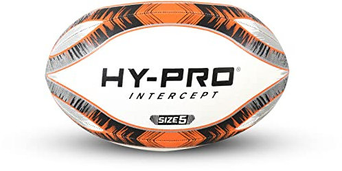 Hy-Pro INTERCEPT International Rugby Ball - Orange Size 5