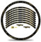 Finest Folia 16-teiliges Set Felgenrandaufkleber Sticker für Fahrrad Felgen im Racing Design Komplett Set für 27 29 für Rennrad Mountainbike MTB Laufrad RX025 (Gold Metallic, Matt)