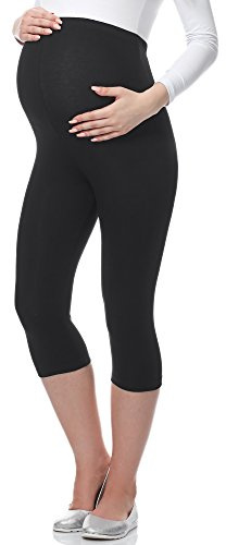Be Mammy Damen 3/4 Umstandsleggings aus Viskose BE20-279