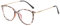 ZUVGEES Mode Runden TR90 Blaulichtfilter Lesebrille für Herren und Damen mit Federscharnier Lightweight Anti-blaue Computerbrille (Helle Leopardenmuster, 2.0)