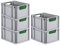 PROREGAL SuperSparSet 5x Eurobox NextGen Color | HxBxT 22x30x40cm | 20 Liter | Griffe grün offen | Glatter Boden | Eurobehälter, Transportbox, Transportbehälter, Stapelbehälter