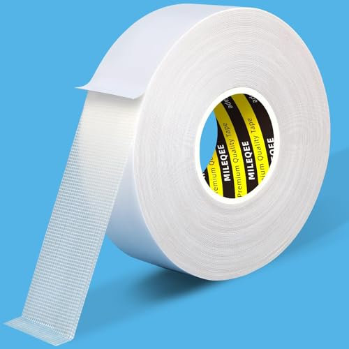 MILEQEE Extra Starkes Doppelseitiges Klebeband 30 mm x 20 m - Wasserfest, Stark für Teppich, Küche, Auto oder Büro