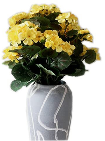 Seidenblumen Roß Begonie 35cm Kunstpflanzen Kunstblumen künstliche Blumen Pflanzen Begonienbusch Pflanze Blätter Deko Silberdollar Für Hochzeitsfeiern, Party, Home, Tischdeko, Blumenarrangement