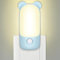 Alyvisun Luz Nocturna Infantil, Luz de Noche Enchufe para Decoración de Dormitorio LED Lámpara de Noche Niños con 2 Modos para Escaleras/Pasillo/Cocina (Azul)