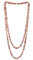 COOLSTEELANDBEYOND Schöne Rot und Beige Holz Wulst Lange Kette Lätzchen Halsband Halsketten Anhänger, Multi-Strang