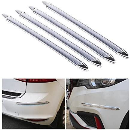 JNNJ 4Pcs Anti-collision Strip Sticker, Universal Car Front Rear Corner Bumper Guard Protector, Car Door Edge PVC Seal Anti-Collision Protector Strips Decal, Self-Adhesive Trims Sticker for Truck, SUV