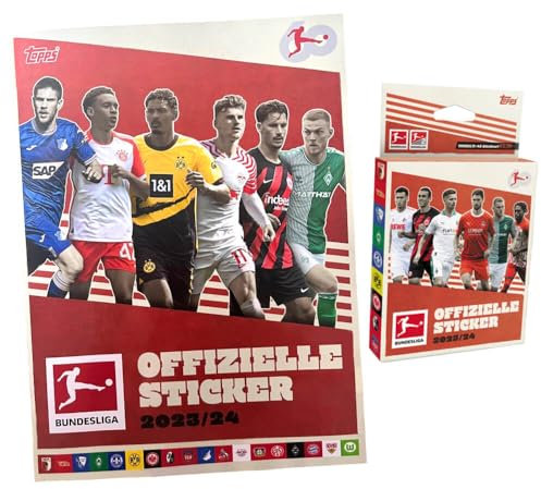 Topps Bundesliga Sticker 2024 - Fußball Sammelsticker - 1 Album + 1 Blister