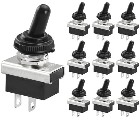 Heschen Kippschalter KN3D-101 Ein/Aus(On/Off) Schalter 25A 12V 2-polig rastend mit wasserdicht (10)