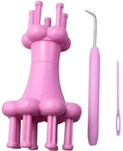 FDXGYH 1 Set doppelseitiger Flechter, Kunststoff-Strickspule, Webstuhl, Garn, Strickmaschine, Seilhaken, Strickwerkzeug