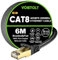 VOIETOLT Cat 8 Ethernet Cable 6M, High-Speed 40Gbps/2000Mhz Flat Braided Internet Cable, Gigabit STP RJ45 Network Cable Compatible for PS4/5, for Modem, PC/Laptop