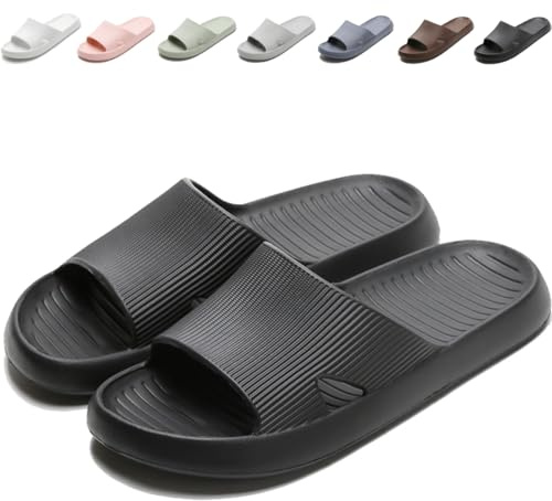 Anmerl Shower Shoes for Men and Women, Quick-Drying Lightweight EVA Non-Slip Sliders, Soft Cloud Slippers for Bathroom, Gym, Pool, Beach and Indoor/Outdoor Use