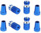 AuntYou 2X Aluminium RC Sender Stick Ends Controller Daumen Rocker M3 Gewinde für TX Futaba / / für DX6I DX7S DX8 DX9 Taranis, Blau