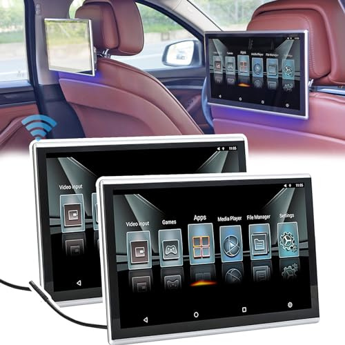 Lecteur DVD De Voiture 11,6 Pouces, Moniteur De Voiture Portable, VidéO 1920 * 1080p, Prend en Charge HDMI/USB/AV/WiFi, SystèMe De Divertissement pour SièGe ArrièRe De Voiture,2PCS