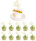 11 Stück Oh Baby Cake Topper Holz, Doppel-Seitiger Glitzer Acryl Kuchen Topper für Geburtstage, Partys, Hochzeiten, Valentinstag, Deko (Gold)