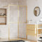 ShGaxin Duschwand für Begehbare Dusche ESG Klarglas Golden 118x195cm, Duschrückwand, Duschabtrennung, Glaswand Dusche, Duschglaswand, Duschtrennwand