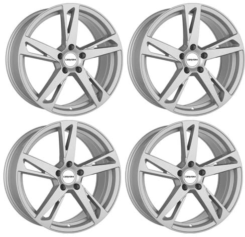 4x Carmani Felgen Alufelgen 16 Anton 7.5x17 ET38 5x112 kristall silber kompatibel mit Mercedes 190 A-Klasse CLK E-Klasse SLK