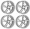 4x Carmani Felgen Alufelgen 16 Anton 7.5x17 ET38 5x112 kristall silber kompatibel mit Mercedes 190 A-Klasse CLK E-Klasse SLK
