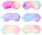 6 Stück Schlafmaske Kinder, Sleeping Mask Plüsch Schlafmaske Mehrfarbig Augenbinde Weich Augenmaske Partygeschenke für für Mädchen Jungen Reisen Nickerchen Partyzubehör