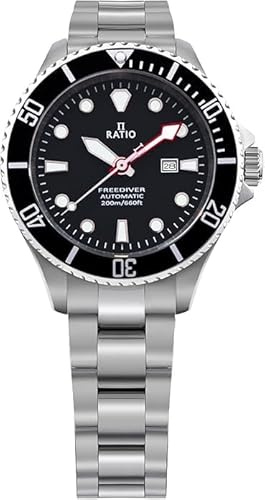RATIO FreeDiver Damen Taucheruhr Saphirglas Japanisches Automatik-Uhrwerk Taucheruhr 200 m Wasserdicht Taucheruhr