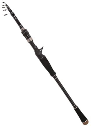 Angelrute, Meeresangeln, Teleskoprute, kompaktes Reise-Angelzubehör, einziehbare Rucksack-Angelrute zum Lachsangeln