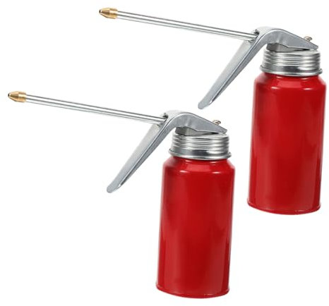 BUGUUYO 2pièces Bouteille Huile Manuelle avec Bec Long pour Voiture Et Moto Distributeur Huile Métal Lot