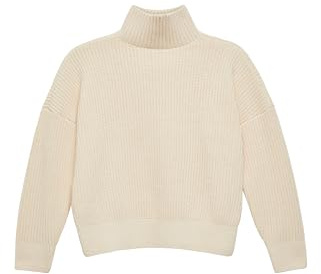 s.Oliver Loose Fit Strickpullover mit Stehkragen aus Chenille-Garn