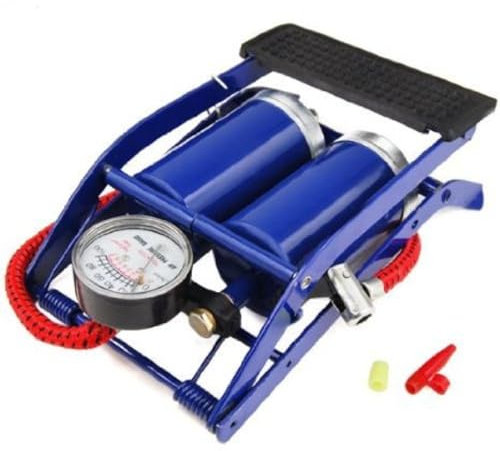 Garden Mile 12 Bike Bicycle Pump with Pressure Gauge Double Cylinder Foot Pump for Presta Valve Bike Pump Schrader Valve with Inflation Needle Portable Mini Bikes Air Pumps