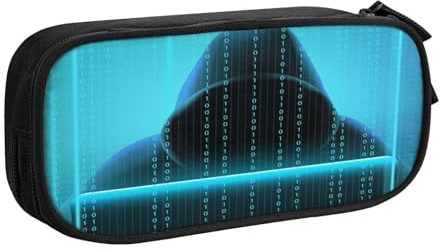 Juxweku Federmäppchen Hacker Code Große Kapazität Federmappe Federtasche Mäppchen Stiftetasche für Mädchen Jungen Schule