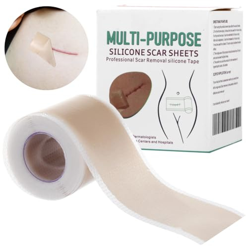 Rouleau Silicone Cicatrice 4cmx3m, Pansement Gel Réutilisable Césarienne
