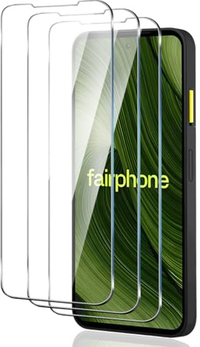 Euukzzea 3 Piezas Protector de Pantalla para Fairphone 6 Cristal Templado, Sensible al Tacto, Resistente a los Arañazos, Sin Burbujas, HD Cobertura Completa Vidrio Templado
