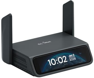 GL.iNet Comet 5G Redcap GL-RM10RC Remote KVM 4K HDMI Touchscreen Wi-Fi 6 | 5G RedCap Multi-WAN Failover Remote-KVM, 3,69-Zoll-Touchscreen, 64GB eMMC-OS-Speicher, H.264 4K mit geringer Latenz