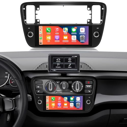 2G+64G Android 14 Autoradio für VW Up 2011-2016 mit Carplay & Android Auto, Doppel-Din Autoradio mit Bluetooth 6.86 Zoll HD Touchscreen, WLAN, FM, Rückfahrkamera, MirrorLink, Lenkradsteuerung, Navi