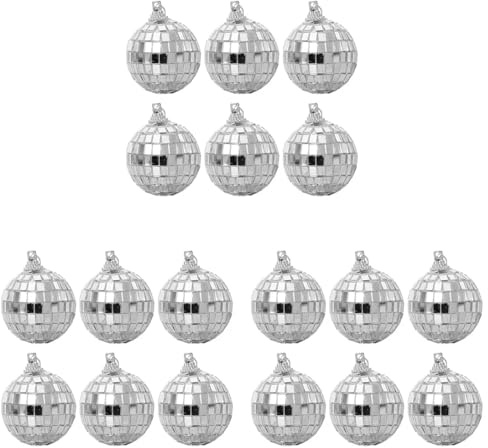 Spiegel-Disco-Kugel-Dekorationen | 3–8 cm große Partydekoration: Mini-Disco-Kugeln(18pcs)