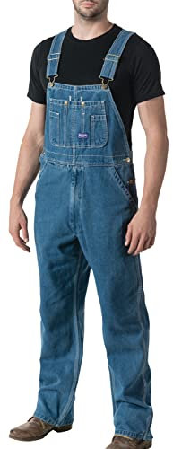 Liberty StoneWashed Denim Bib Overall Tute, Stone Washed, 38W / 32L Uomo