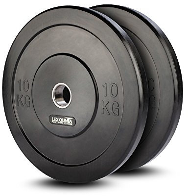 Lex Quinta Bumper Plate/Vollgummi 2x10kg Hantelscheiben für 50mm Hantel Stangen