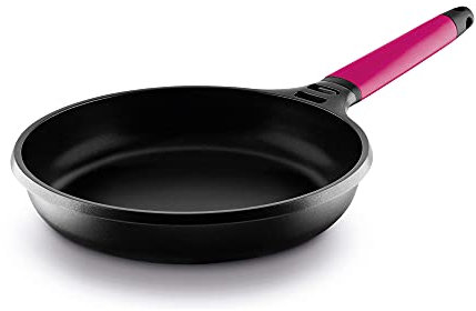 CASTEY - Sartén de Inducción Castey, Modelo F14-I16, Color Magenta, Tamaño 16 cm, Aluminio y Mango Desmontable, Revestimiento Antiadherente, sin PFOA, Base Full Induction, Apta para Todas las Cocinas