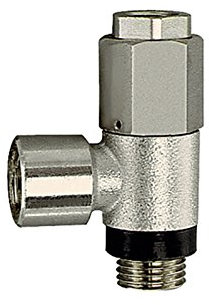 RIEGLER 107057-63.018-18 Pneumatisch entsperrbares Rückschlagventil, G 1/8, G 1/8 i., M5, 1Stk