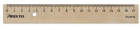 Aristo College Holzlineal AR23317, 17 cm Länge, aus Birkenholz