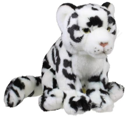 WWF Plüschtier Schneeleopard [Soft] (19cm), realistisch gestaltetes Plüschtier, Super weiches, lebensecht gestaltetes Plüschtier zum Knuddeln und Liebhaben, Handwäsche möglich