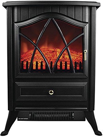 Status Flame Effect Stove Fan Heater | 1800 Watt Black Portable Heater | Indoor Radiator | SFH-18001PKB