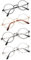 JoXiGo 4 Stueck Lesebrille Damen Herren +1.5 Rund Retro Klar Linse Metall Rahmen Nerdbrille + Brillenband