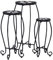 vidaXL 3X Mosaik Tisch Bistrotisch Blumenständer Blumenhocker Balkontisch Beistelltisch Blumensäule Gartentisch Schwarz Weiß Keramik