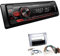 EHO Autoradio mit Einbauset passend für Toyota Corolla Verso Silber inkl Pioneer MVH-S120UB 1 DIN USB AUX