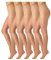 TEXAS PACK 5 PAIRES Collants Femme, Collants Voile, Collants Brillants, Bas 15 DEN | Naturel, Noir | S, M, L, XL | Made in Italy (M, Naturel)